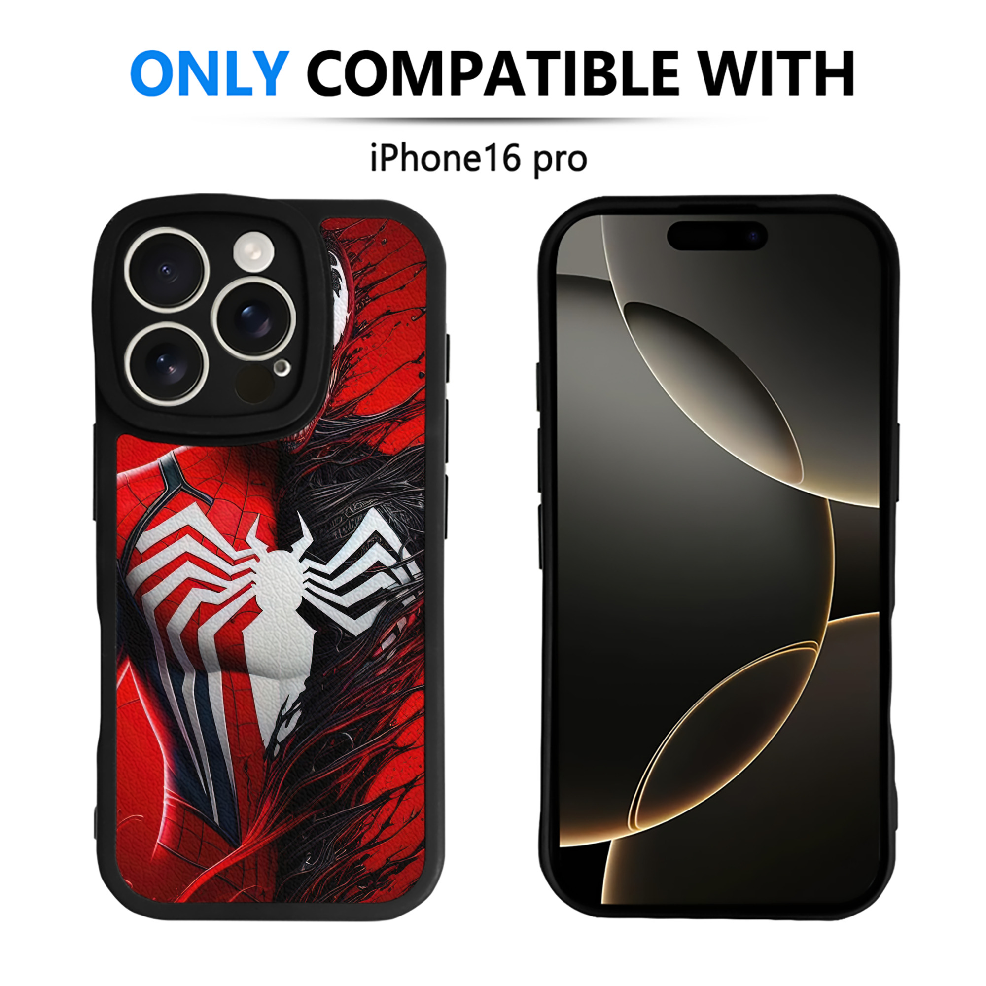 Spider Man スパイダーマン 【iPhone 16シリーズ対応】シリコンスマホケース（レザー調） 材質：シリコン